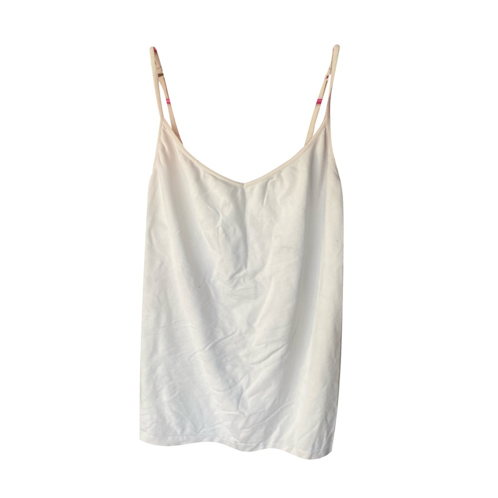 White tank top with a bra connected